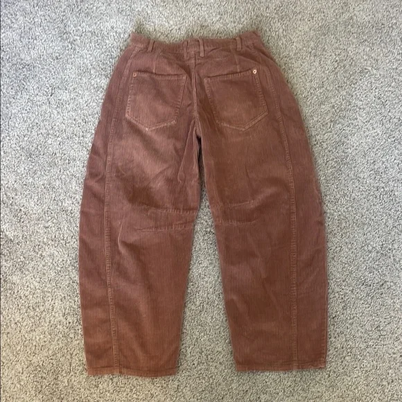 Free People Corduroy Barrel Jeans - Picture 2 of 5